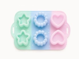 Molde silicona transparentes estrella corazon circulo 9F6